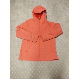 The North Face Jacket Women's XL Peach Coral Hooded Fleece Lined Softshell Warm